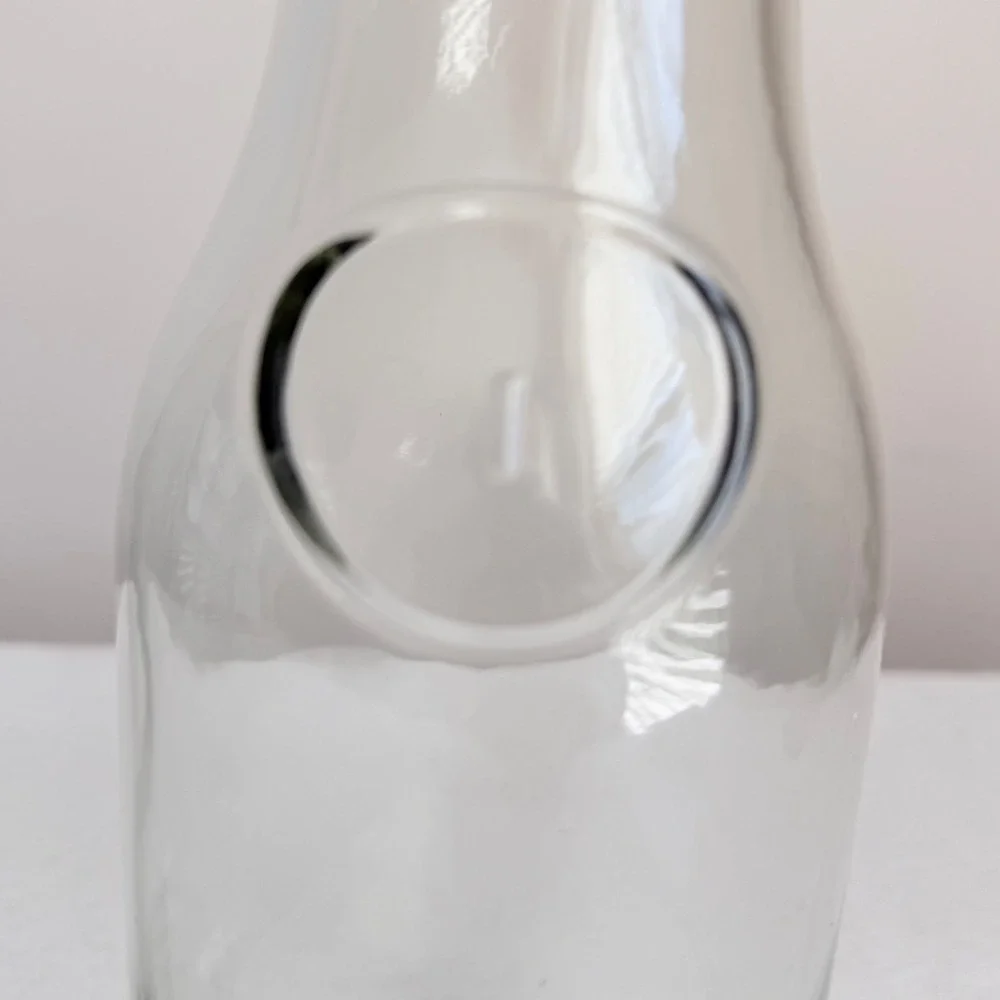 Unbranded Glass Carafe Set 2pc 1L Clear Excellent Minimalist Water Juice Pitcher